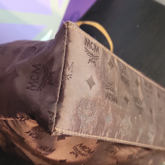 MCM Brown Monogram Nylon Zip Tote - Picture 12 of 15
